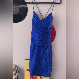sparkly blue homecoming dress